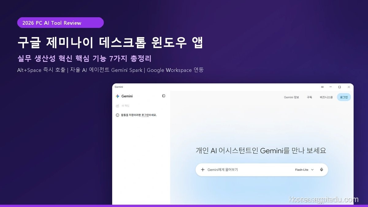 실제 화면 캡처 기반 구글 제미나이 데스크톱 윈도우 앱 실무 리뷰 및 7대 혁신 기능 분석