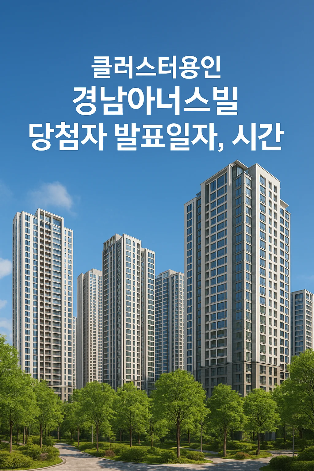 클러스터용인 경남아너스빌 당첨자 발표일자, 시간